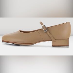 BLOCH tan tap-on ladies tap shoes 4.5 brand new in box NIB street size 2-2.5